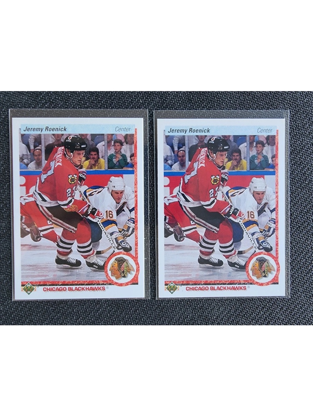 2 Jeremy Roenick 1990/91 Upper Deck Chicago Blackhawks Rookie RC Hockey Card